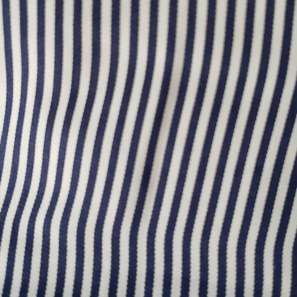 Striped Ruffle Cold Shoulder Blouse - Picture 4 of 8